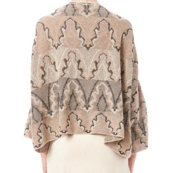 Free People Multi Tan Butterfly Kimono Knit Boho Cardigan Sweater Size XS - Picture 3 of 7
